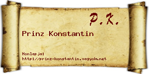 Prinz Konstantin névjegykártya